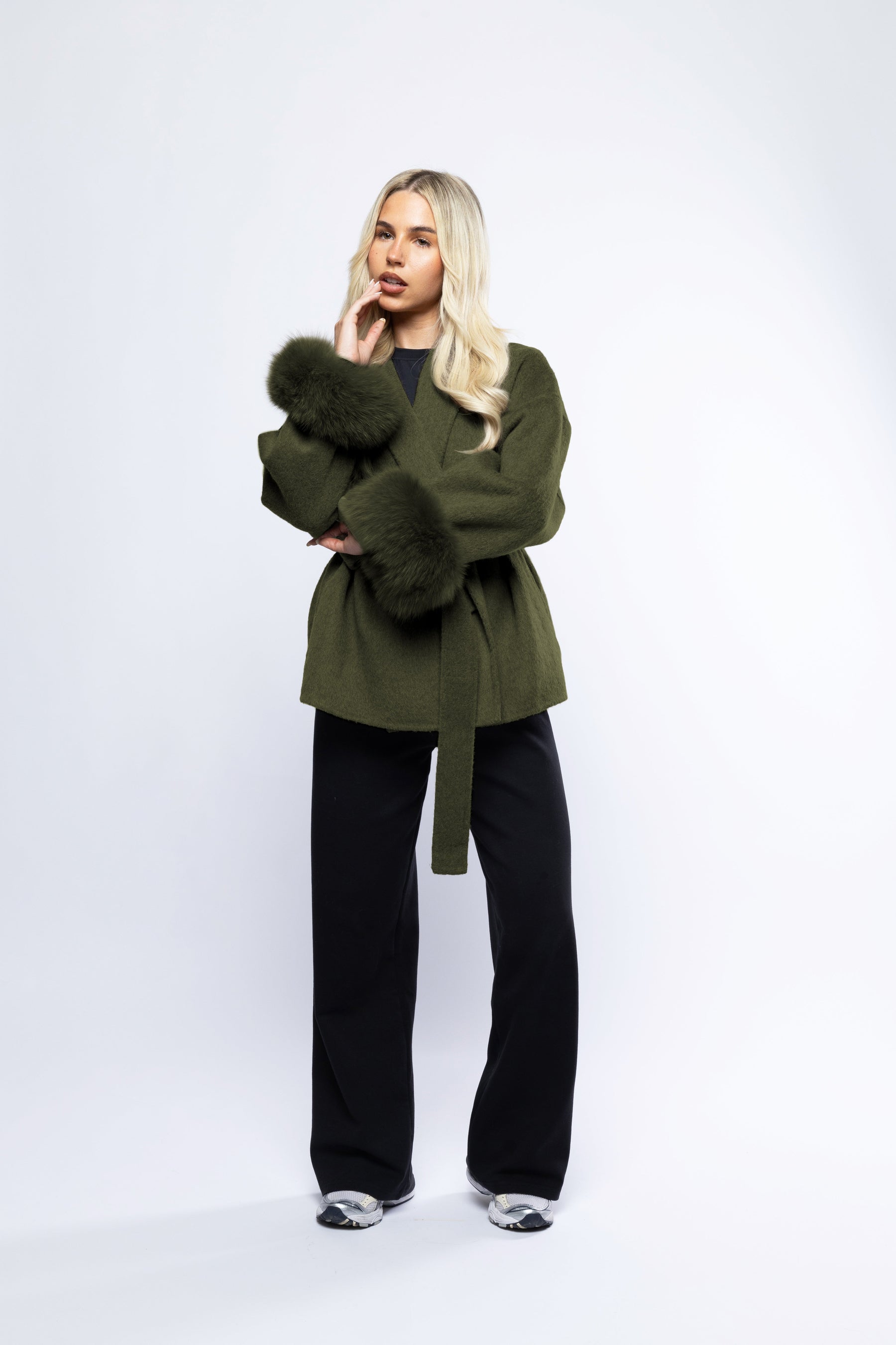Blazer Aveludado com laço - Verde