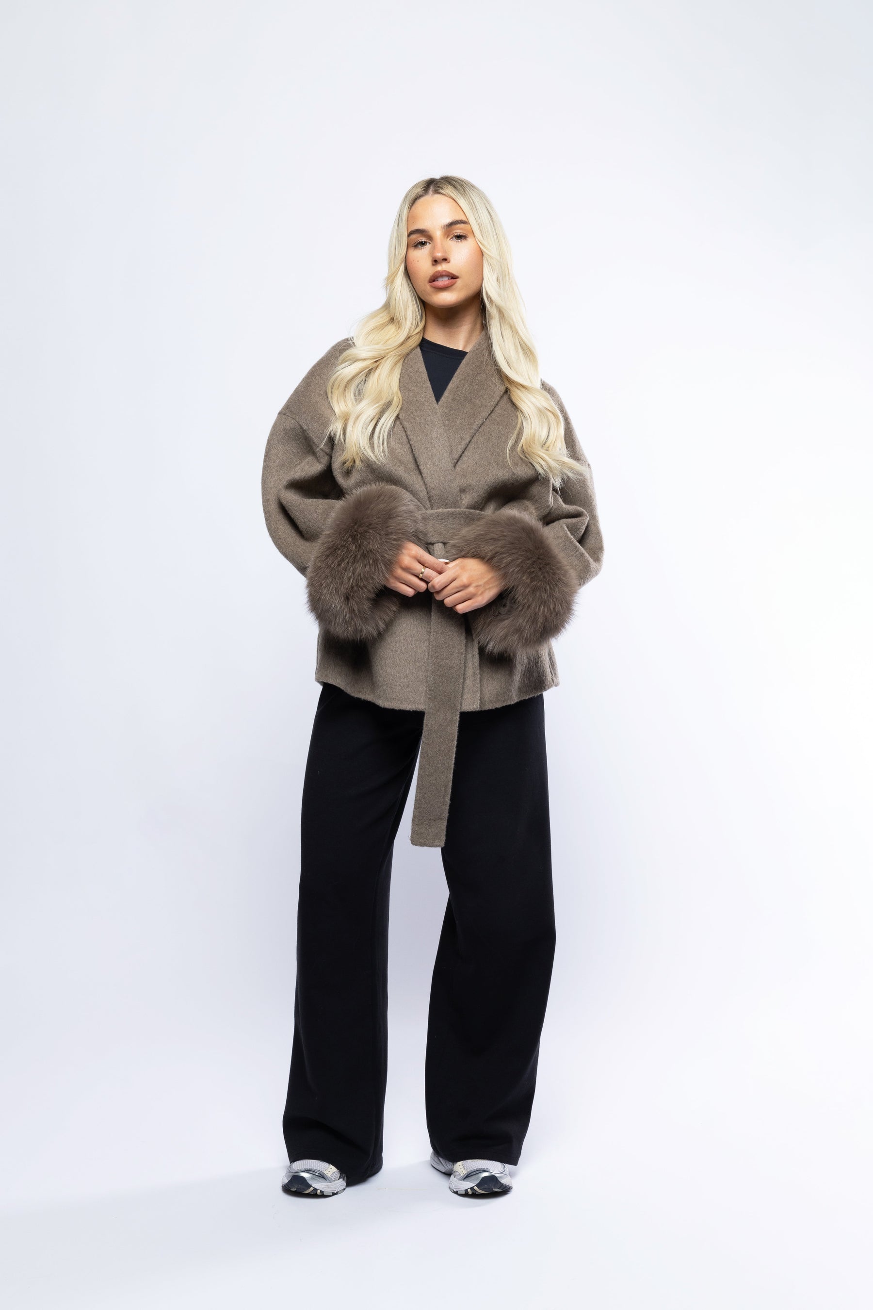 Blazer Aveludado com laço - Avelã