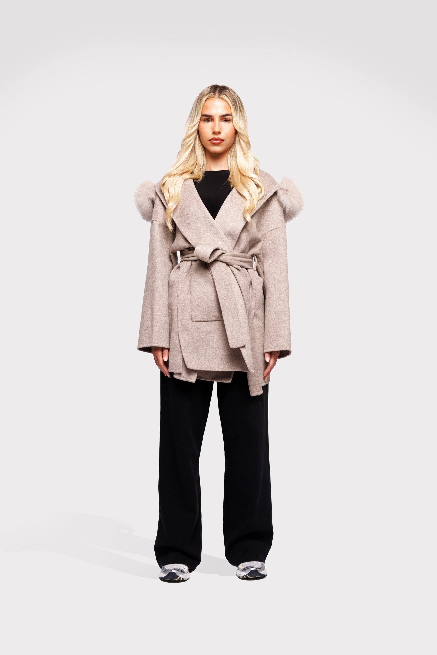 Blazer Aveludado com laço - Areia