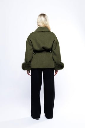 Blazer Aveludado com laço - Verde