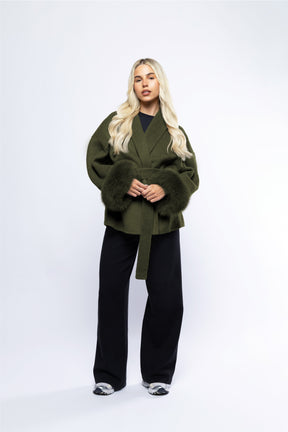 Blazer Aveludado com laço - Verde