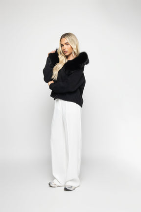 Cardigan Aveludado - Preto