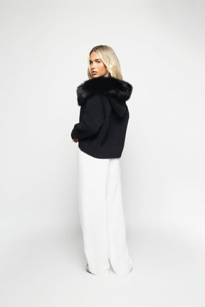 Cardigan Aveludado - Preto