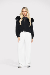 Cardigan Aveludado - Preto
