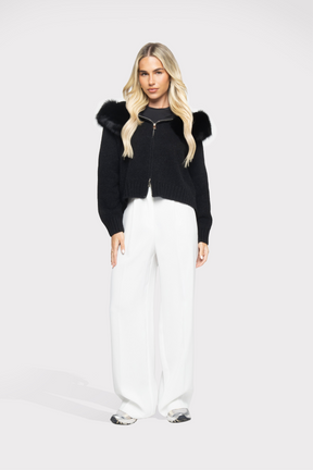 Cardigan Aveludado - Preto