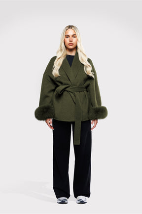 Blazer Aveludado com laço - Verde